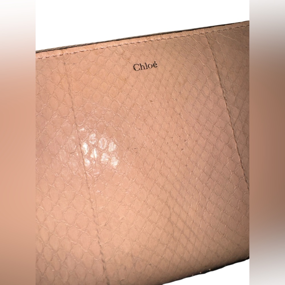 Chloé Leather Zip Wallet with Chain - Picture 2 of 8